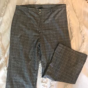 Plaid high waisted pants